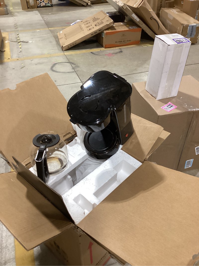 Condition photo showing Good Condition for black+decker 12-cup coffee maker with easy on/off switch, easy pour, non-drip carafe with removable filter basket, vortex technology, black 12-cup 12-cup