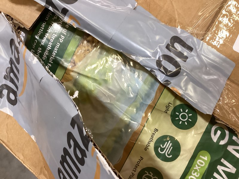 Condition photo showing New/Like New for garden netting kit for raised beds, 10x30ft ultra fine mesh netting? 6 sets of 8ft fiberglass garden hoops, row cover insect netting for vegetable plant fruit flowers protection