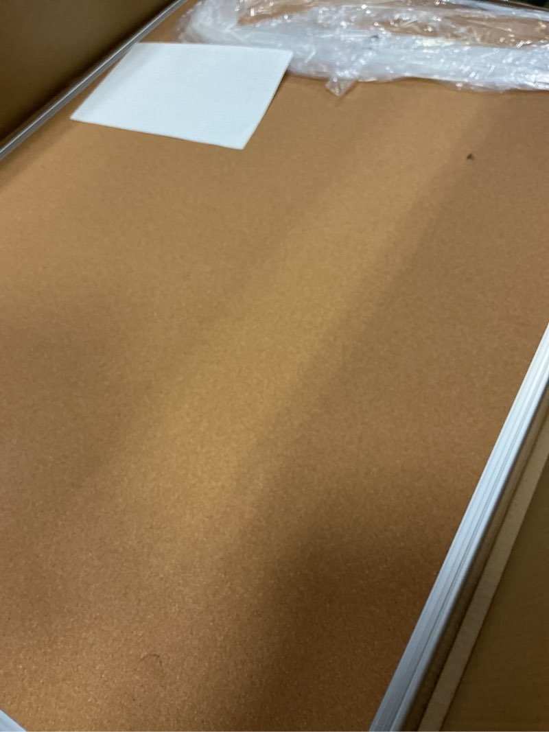 Condition photo showing Good Condition for board2by large cork board bulletin board 48 x 36, silver aluminium framed 4x3 corkboard, office board for wall cork, wall mounted notice pin board with 15 push pins for school, home & office 48" x 36"