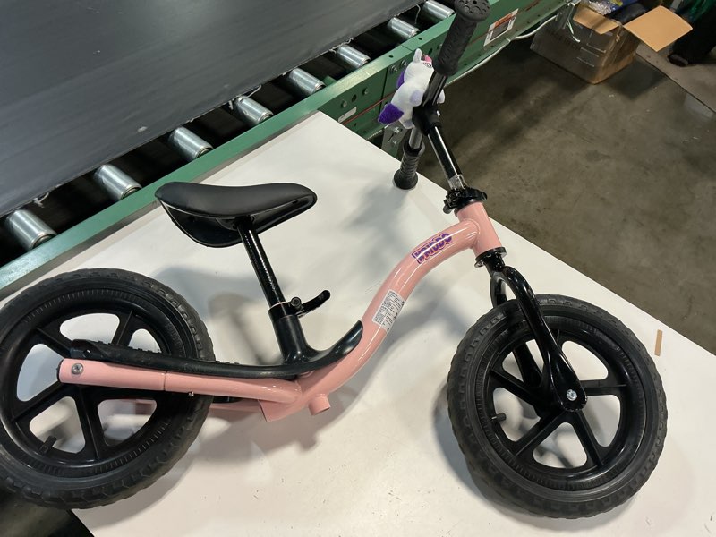 Condition photo showing Good Condition for kriddo toddler balance bike 2 year old: toddler bike with riding buddy | 12 inch kids balance bike for 2-5 years old, adjustable no pedal kids toy bike, tool-free, gift for 2-3 girls boys, pink