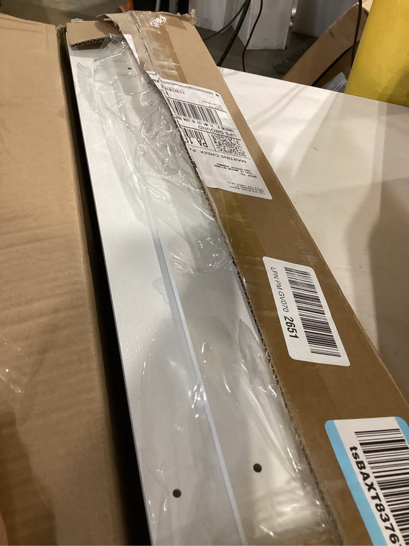 Condition photo showing Good Condition for upsimples floating shelves for wall, 23.6 inch shelves for decor storage set of 6, wall mounted wood shelf for bedroom, living room, bathroom, kitchen, long picture ledge shelves, white white 23.6in