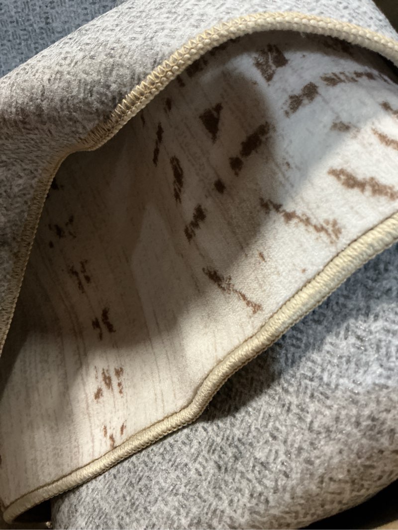 Condition photo showing Good Condition for cotiled 5x7 area rug living room: washable boho rugs with non slip backing large soft indoor stain resistant carpet for bedroom farmhouse dining room lightweight home decor l brown/cream light brown/cream 5' x 7' (rectangular)