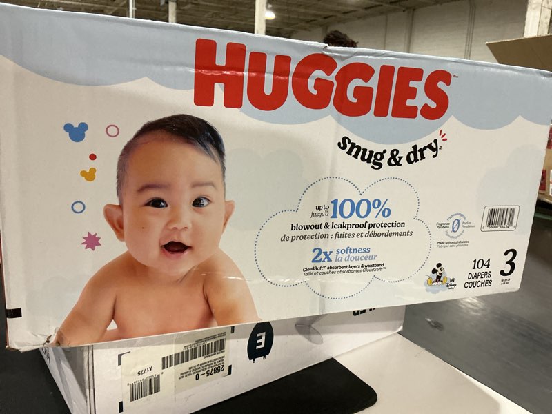 huggies snug&dry giga diaper sz3 104