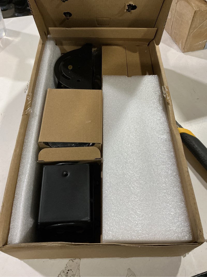 Condition photo showing As Is for wali ceiling tv mount for 26-65 inch lcd led oled 4k tvs, hanging pole ceiling mount tv bracket up down, tv ceiling mounts for gym patio gazebo, up to 110 lbs, max vesa 400x400mm (cm2665), black 3 feet 400x400mm