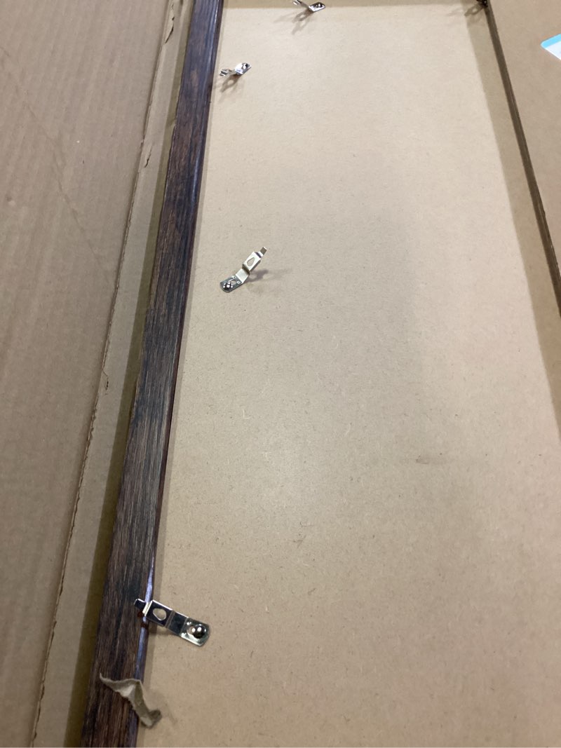 Condition photo showing New/Like New for 16x24 picture frame, classic brown 16 x 24 poster frame for horizontal or vertical wall mounting, 1 pack brown 16x24