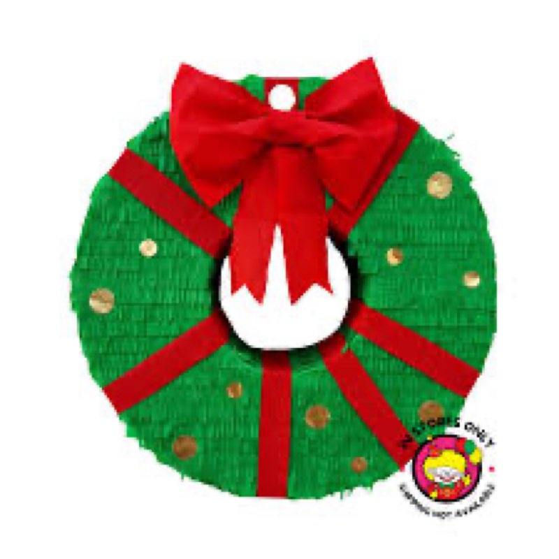 PCFING 21.6 Inch Christmas wr Piñata with 21.6 Inch Piñata Stick Blindfold Confetti for Boys Girls Adults Birthday Party Game Decorations, Anniversary Celebration, F green 