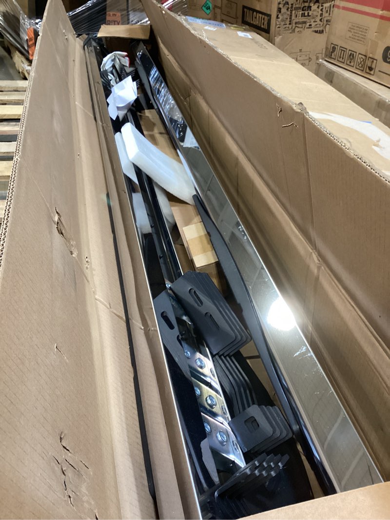 Condition photo showing Good Condition for 6 inches running boards side steps compatible for 2019-2024 chevrolet silverado/gmc sierra 1500 crew cab, compatible for 2020-2024 silverado/sierra 2500hd 3500hd crew cab nerf bars