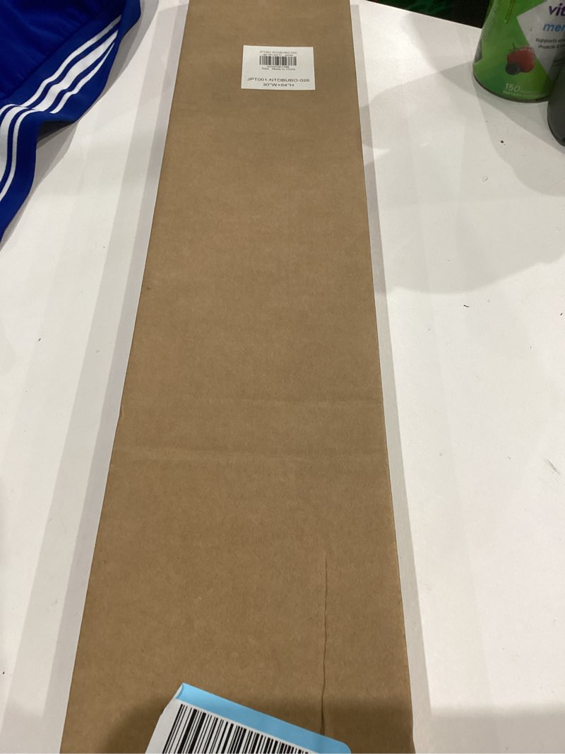 Condition photo showing As Is for LazBlinds No Tools No Drill Cordless Cellular Shades, Top Down Bottom Up (TDBU) Honeycomb Shades for Home, Blackout Light Blocking Thermal Insulation Blinds for Windows, 30" W x 64" H, White Blackout - White 30" W x 64" H