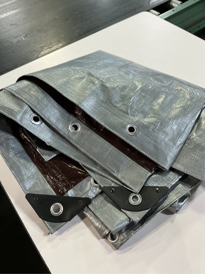 Condition photo showing Good Condition for project source 20-ft x 30-ft silver waterproof standard polyethylene 10-mil tarp
