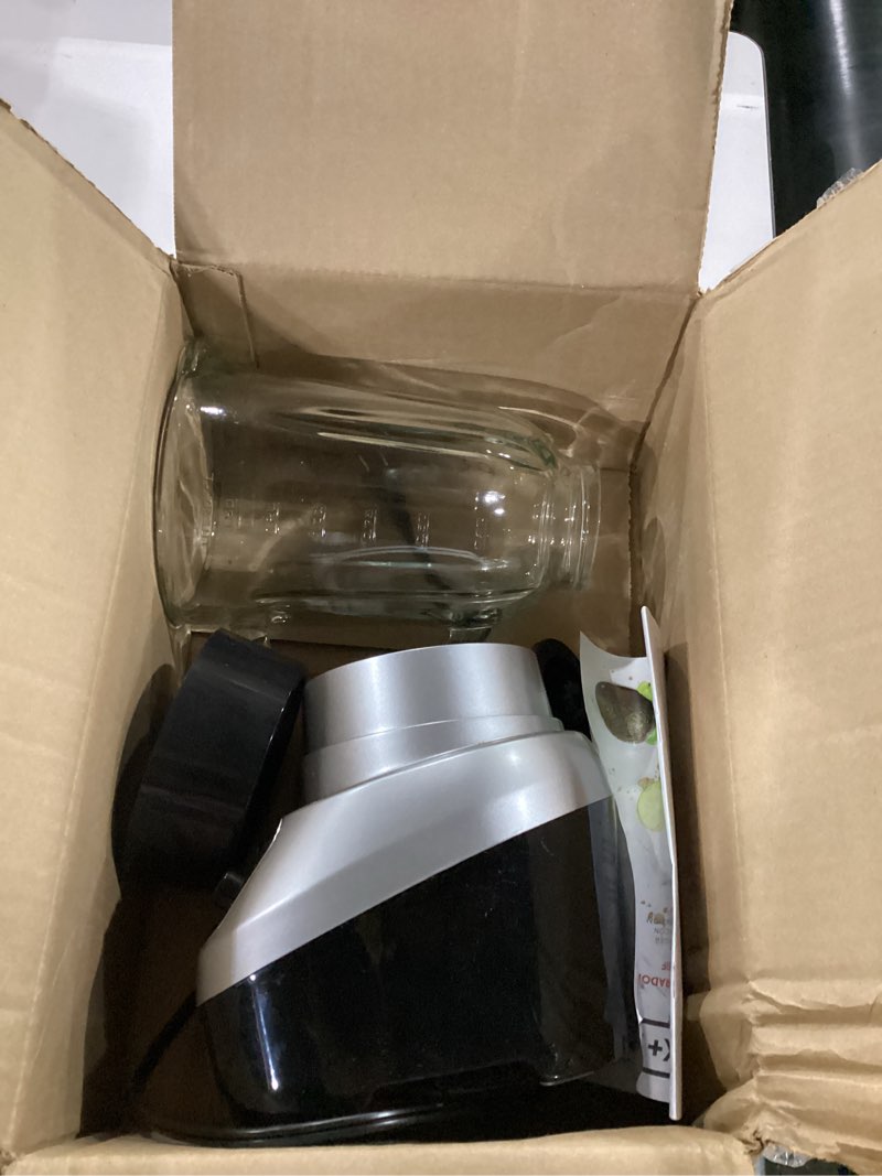 Condition photo showing As Is for black+decker powercrush multi-function blender with 6-cup glass jar, 4 speed settings, silver countertop blenders