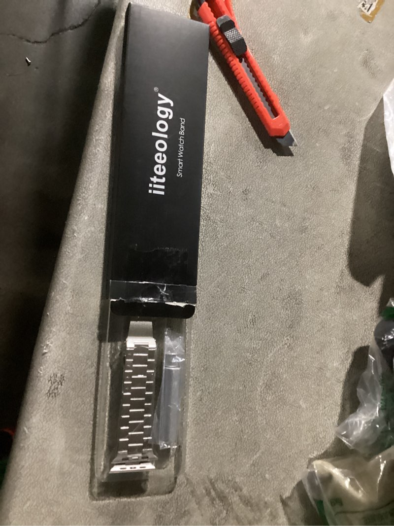Condition photo showing Good Condition for iiteeology Lightweight Stainless Steel Band Designed for Apple Watch Ultra 3 & Ultra 2, Series 1-11, 46mm, 45mm, 44mm, 42mm, Replacement iWatch Bands for Men & Women,Starlight Starlight 46mm/Ultra 3/Ultra 2/45mm/44mm/42mm(series 3)
