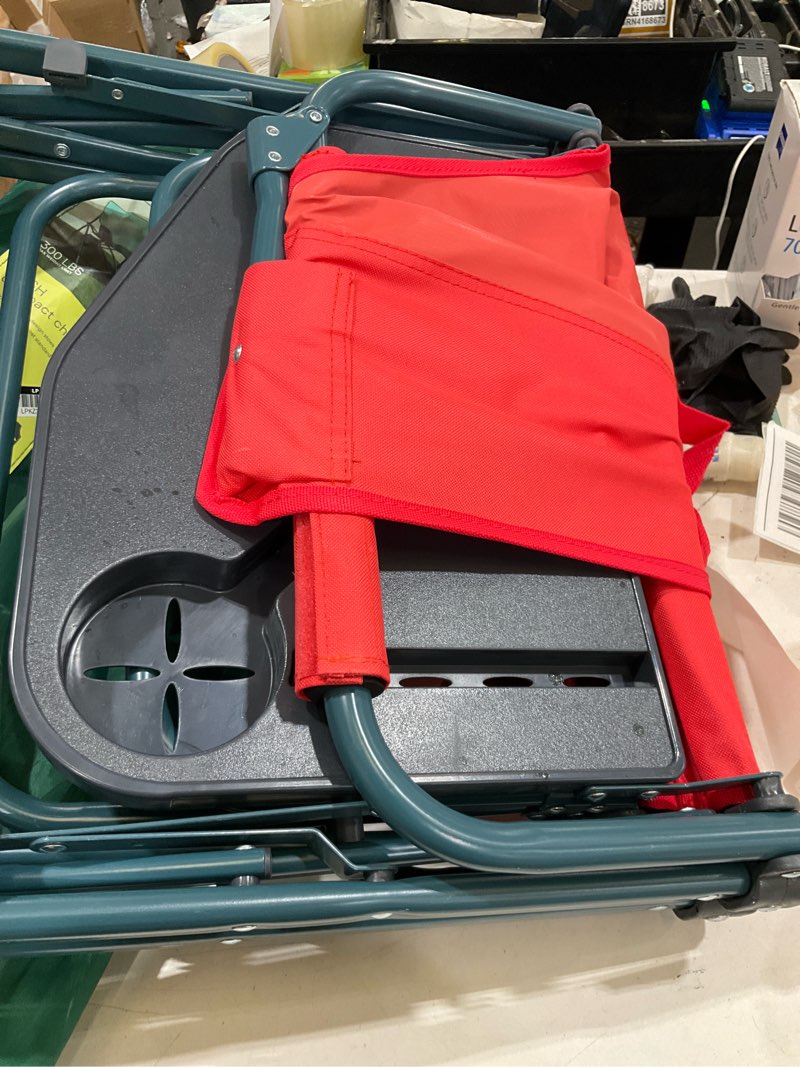 Condition photo showing Good Condition for folding director's outdoor portable camping chair red - all in motion™