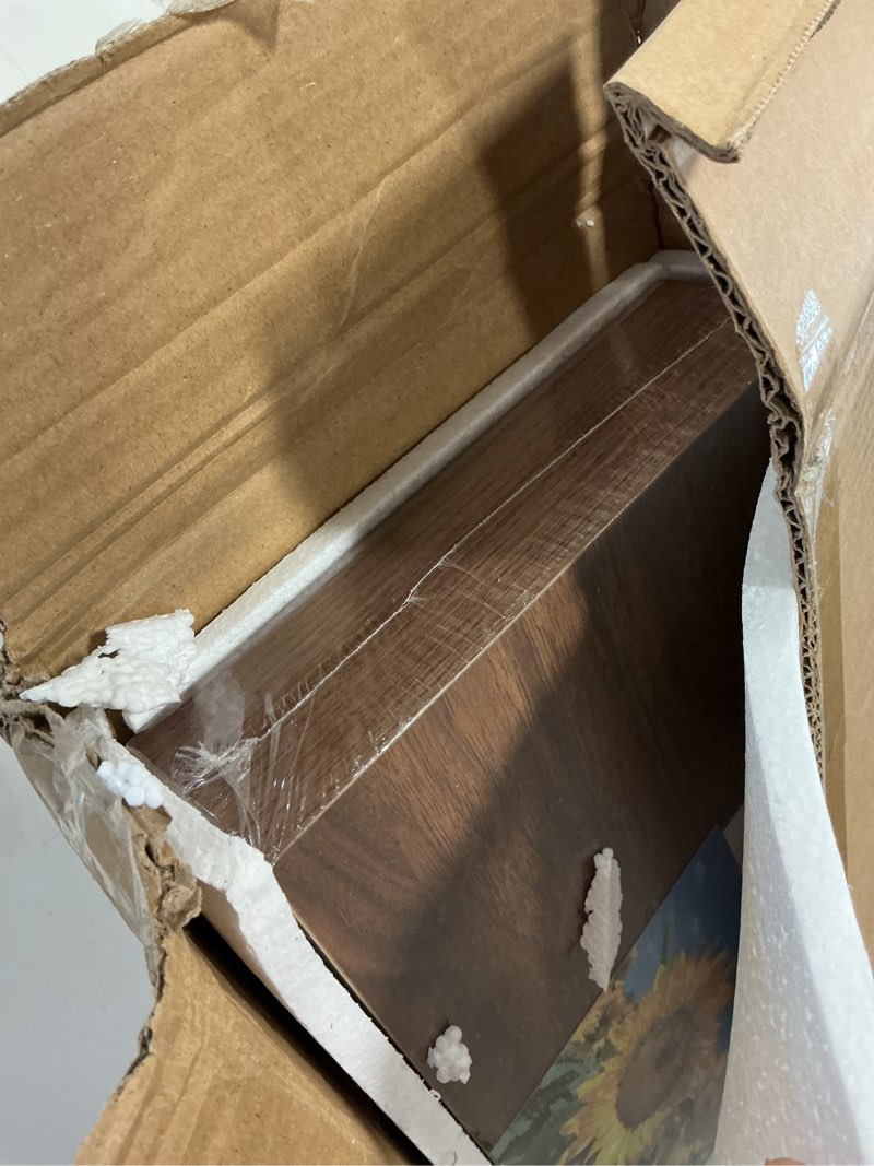 Condition photo showing Good Condition for Fun Memories 55 Inch Long Floating Shelves for Wall, 8" Deep Floating Shelves for Bathroom Living Room Bedroom, Rustic Wall Mounted Shelf with Invisible Heavy-Duty Bracket, Set of 2, Walnut Walnut 55 Inch, Set of 2