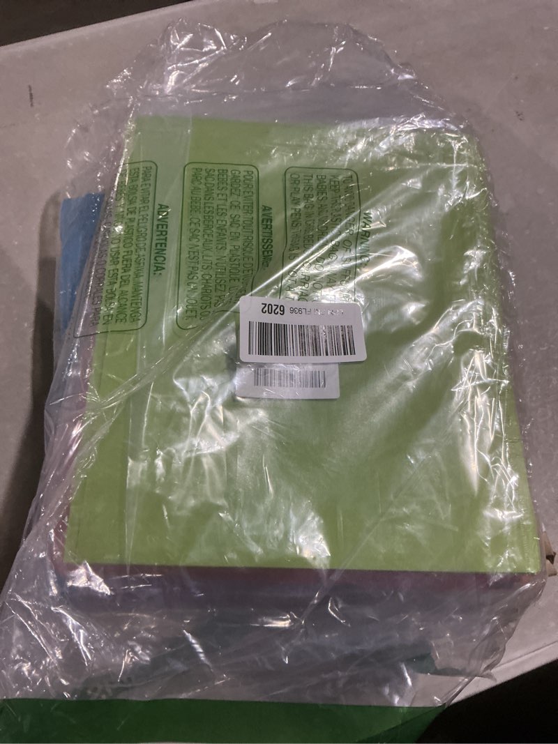 Condition photo showing Good Condition for 16 packs heavy duty 3 pockets folders with prongs, plastic folders with clear front pocket, for letter size paper, assorted colors/card slot for class office home prongs folders - red, green, blue, purple 16 packs