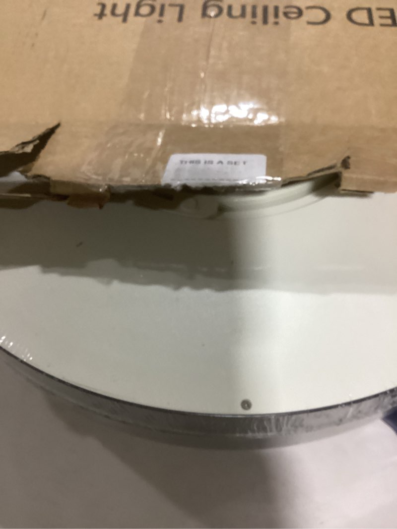 Condition photo showing New/Like New for TALOYA Surface Mount LED Ceiling Light 12 Inch-2 Pack Black Shell, Equivalent to Traditional 200W Bulb Light for Kitchen Bedroom Utility Closet Room,5 in 1(3000k/3500k/4000k/5000k/6500k) Black 12Inch-2pack