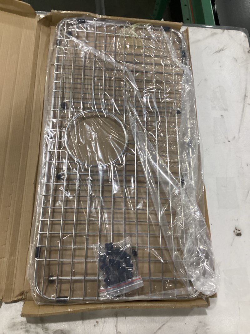 Condition photo showing New/Like New for Serene Valley Sink Bottom Grid 25-1/4" X 12-1/2“, Rear Drain with Corner Radius 1-1/2", Sink Protector NDG2513R