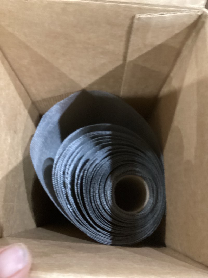 Condition photo showing item condition for M-D Building Products 14119 48 in. x 25 ft. Silvergray Fiberglass Screen