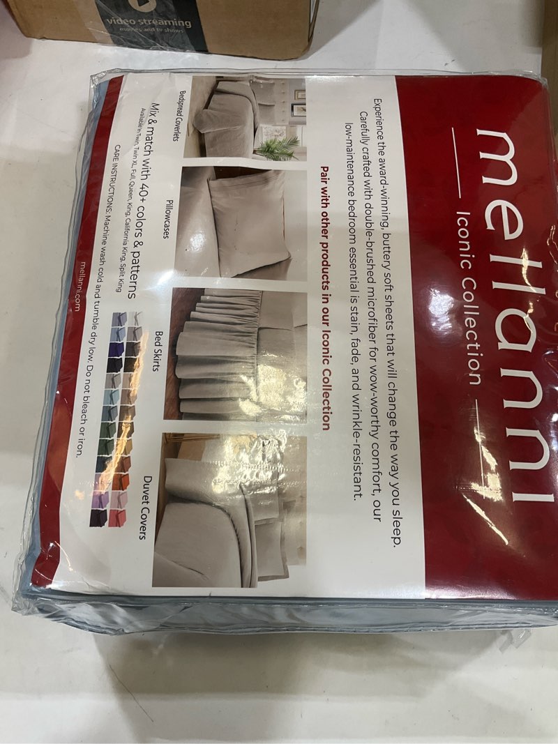 Condition photo showing Good Condition for mellanni extra deep king sheets - 4 pc iconic collection bedding - hotel luxury, ultra soft, cooling