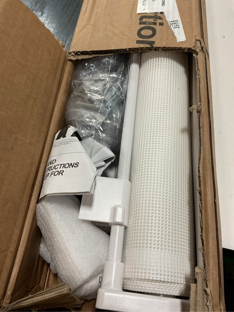 Condition photo showing Good Condition for 160" retractable baby gates, 42" extra tall upgraded child safety gate with reinforced strip design, prevent from crawling underneath, extra wide dog gate baby gates for stairs doorways indoor outdoor white 42" tall x 160" wide