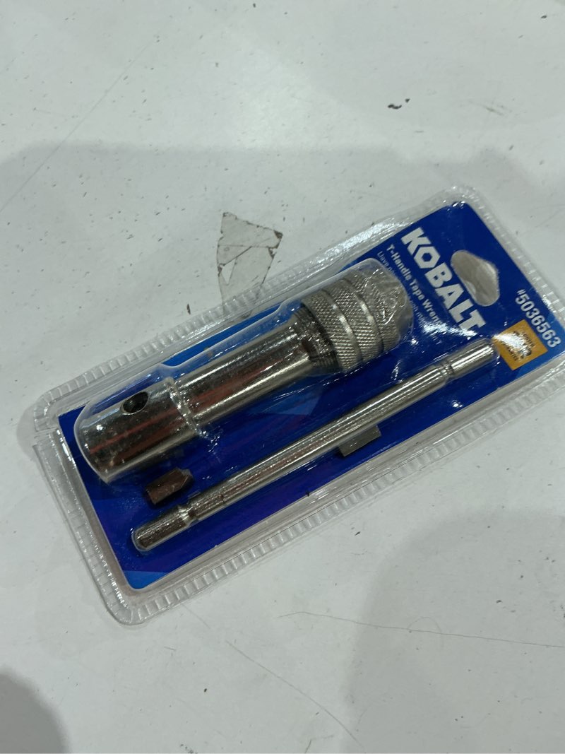 Condition photo showing As Is for kobalt 1/4in-1/2in adjustable carbon steel t style tap wrench
