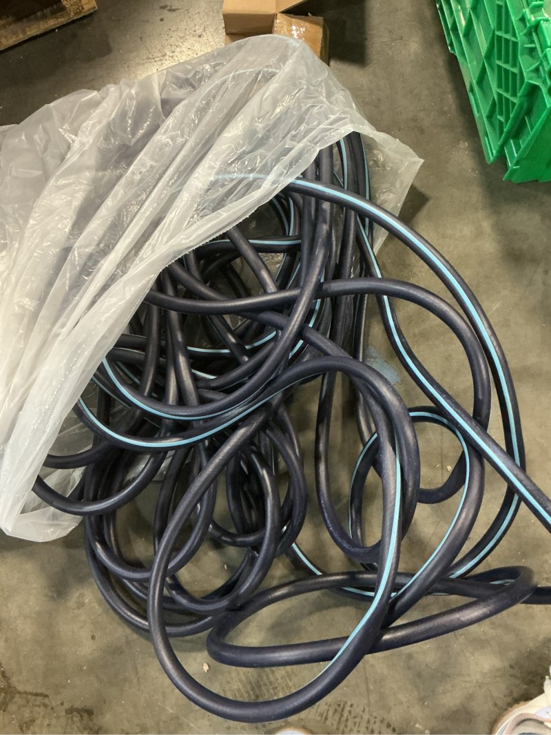 Condition photo showing As Is for project source 5/8-in x 100-ft medium -duty vinyl blue hose