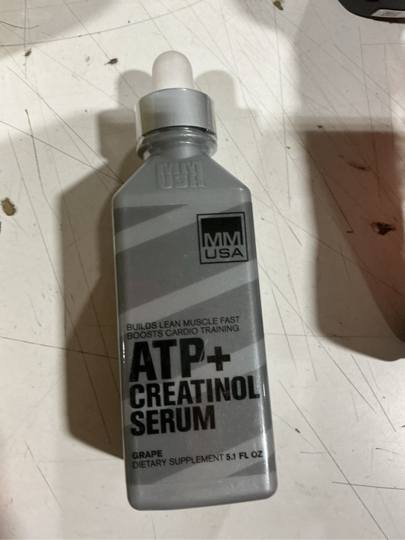 Condition photo showing New/Like New for mmusa atp creatine serum maximize every workout build stamina and muscle. liquid creatine pre-workout supplement fortified with amino energy. an anti-inflammatory supplement ideal for bodybuilding.