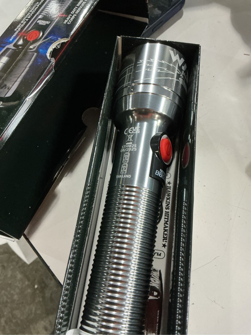 Condition photo showing New/Like New for energizer stranger things squawk retro led flashlight, water resistant and drop tested camping flashlight, limited edition, 250 lumens new edition