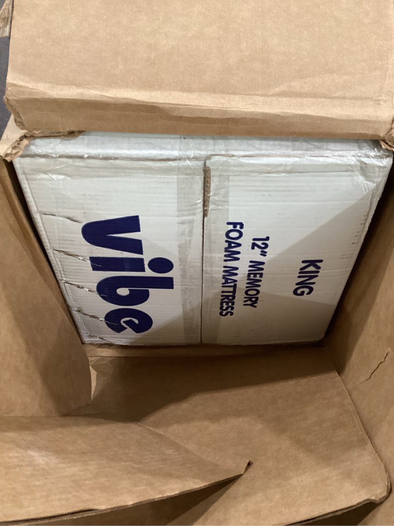 Condition photo showing New/Like New for vibe gel memory foam 12-inch mattress with bonus mattress protector| certipur-us certified | bed-in-a-box, king