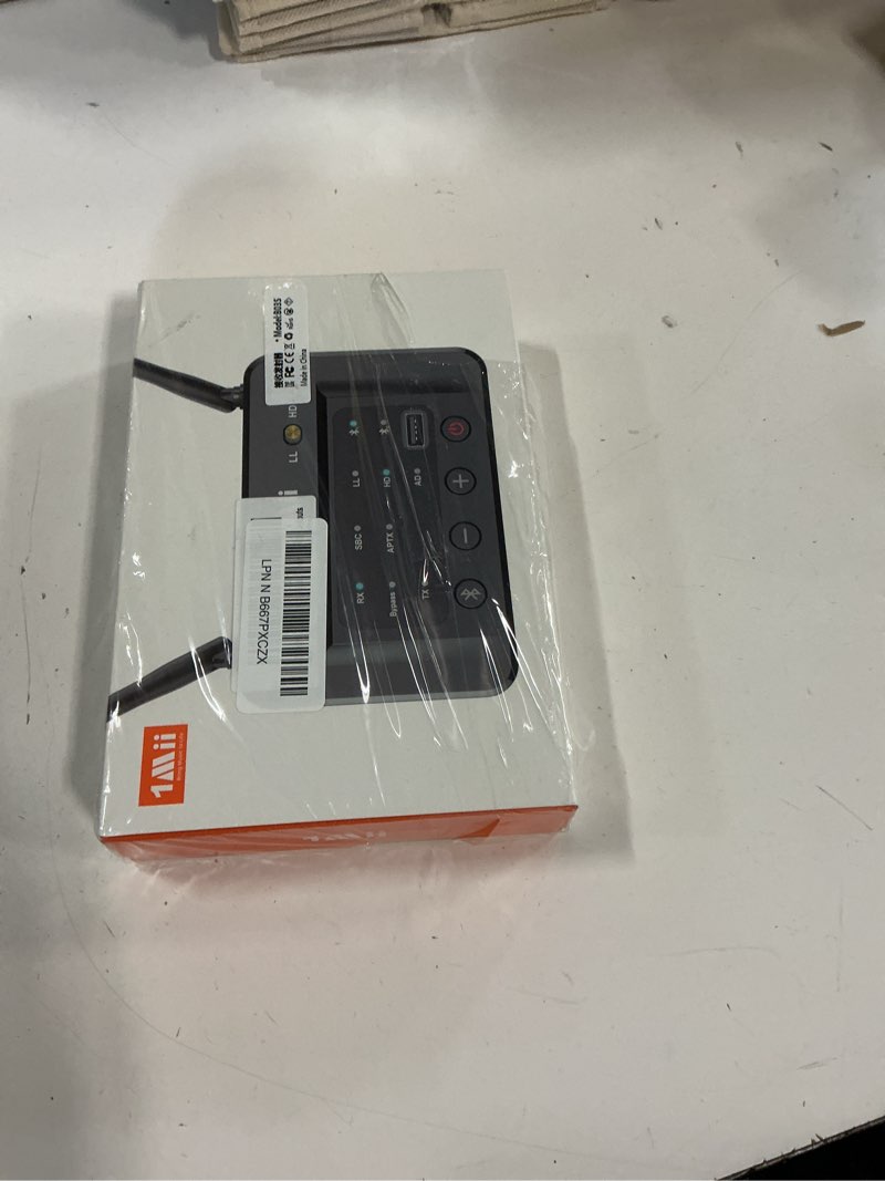 Condition photo showing New/Like New for 1mii b03s bluetooth 5.3 transmitter receiver for tv home stereo, wireless audio adapter with audiophile dac, aptx adaptive/ll/hd, dual link, optical rca aux 3.5mm inputs/outputs