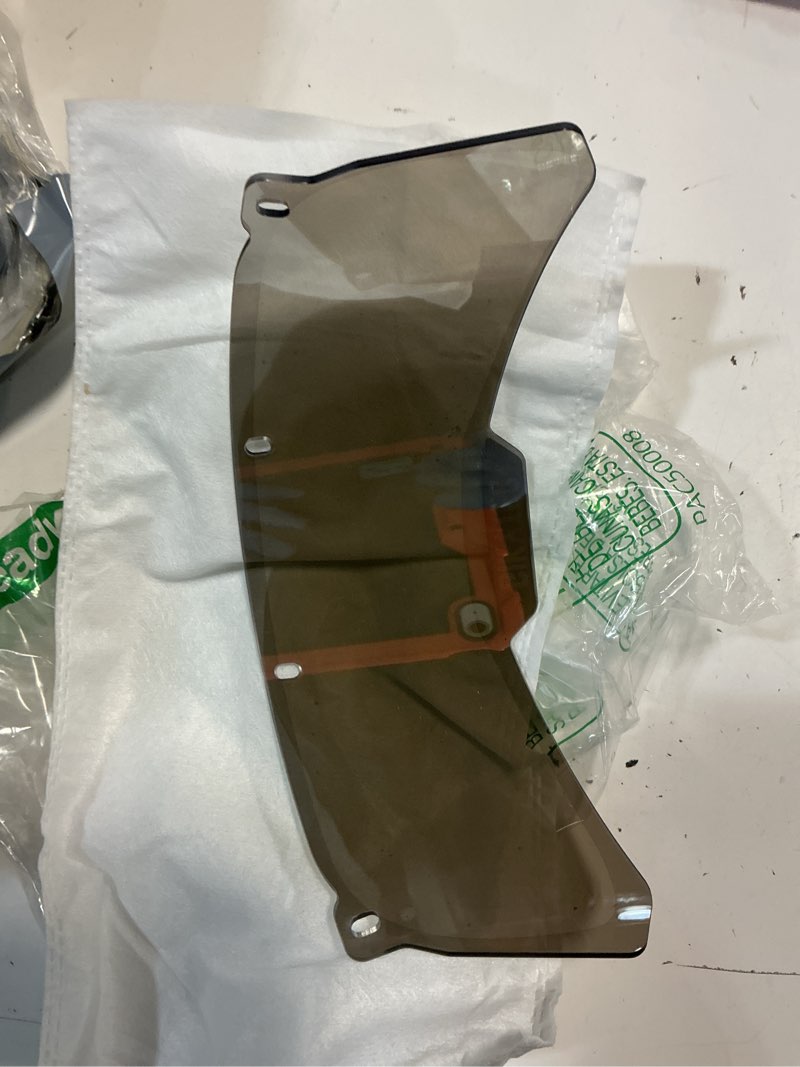 Condition photo showing Good Condition for universal softball visor - softball eye-shield mask - baseball sports sunglasses - face shield silver