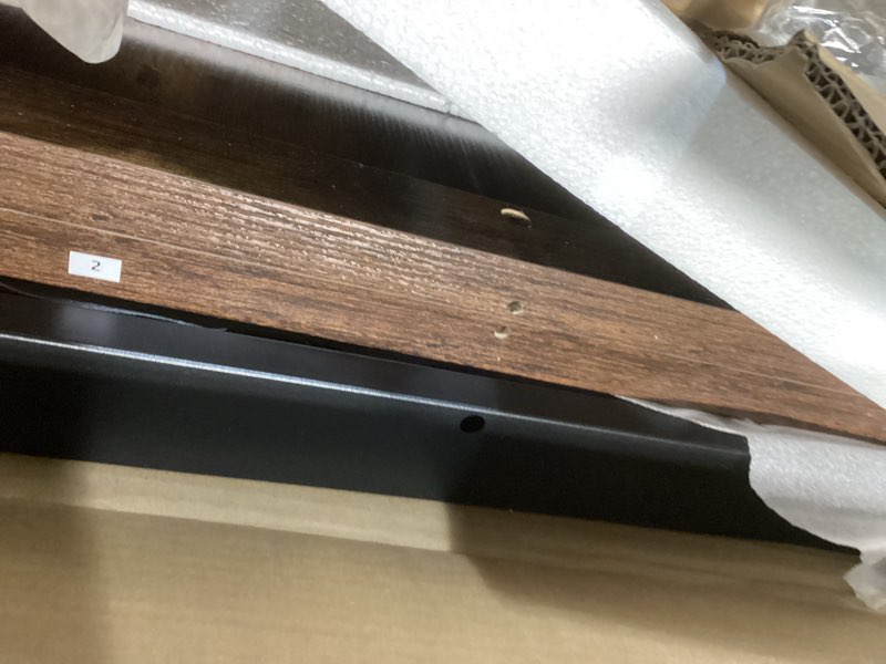 Condition photo showing Good Condition for Huuger 63 x 24 inch Desk with Power Outlets & USB-C, Deeper & Thicker Desktop, Robust Metal Tubes, Computer Desk, Heavy Duty Office Desk, Work Gaming Desk, for Home Office, Rustic Brown