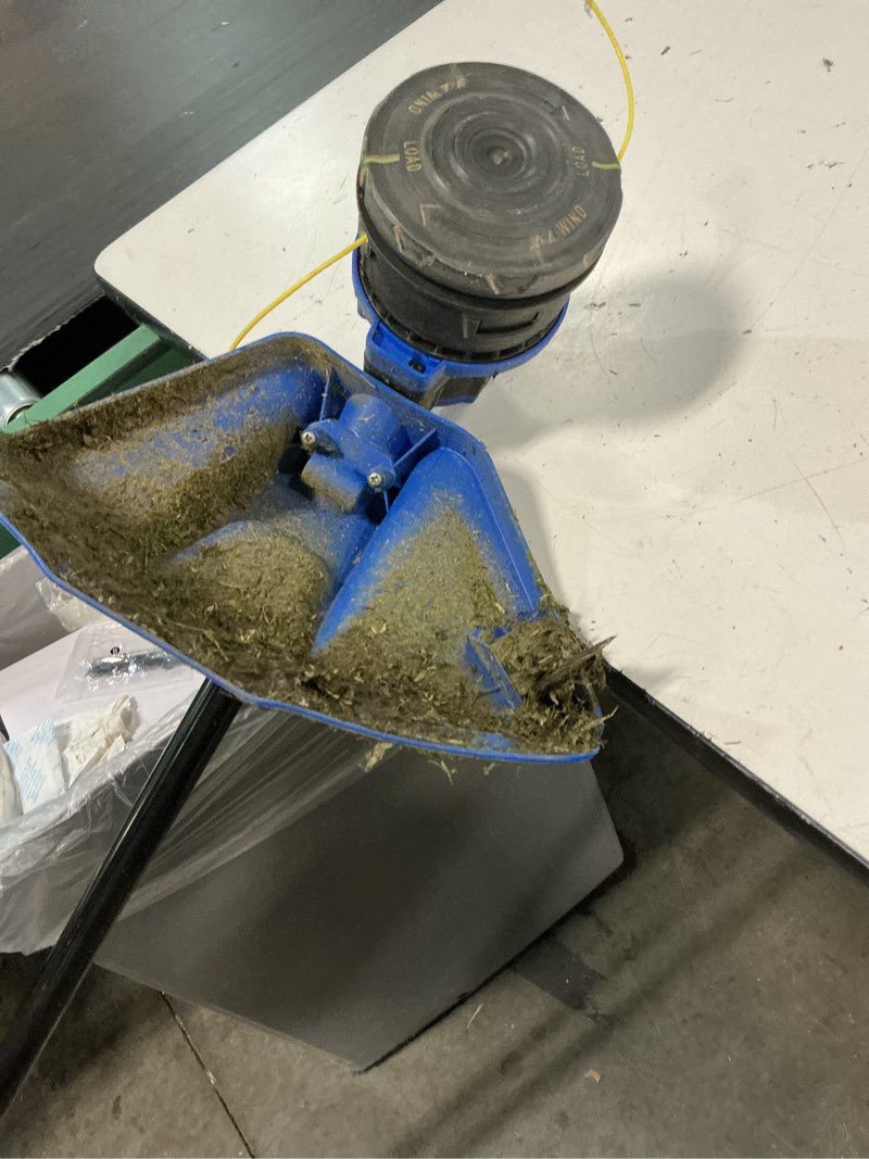 Condition photo showing As Is for kobalt 24 volt -12in string trimmer ( battery and charger not included)