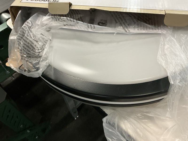 Condition photo showing As Is for  allen + roth Rendale 1-Light 20.67-in Matte Black LED Flush Mount Light