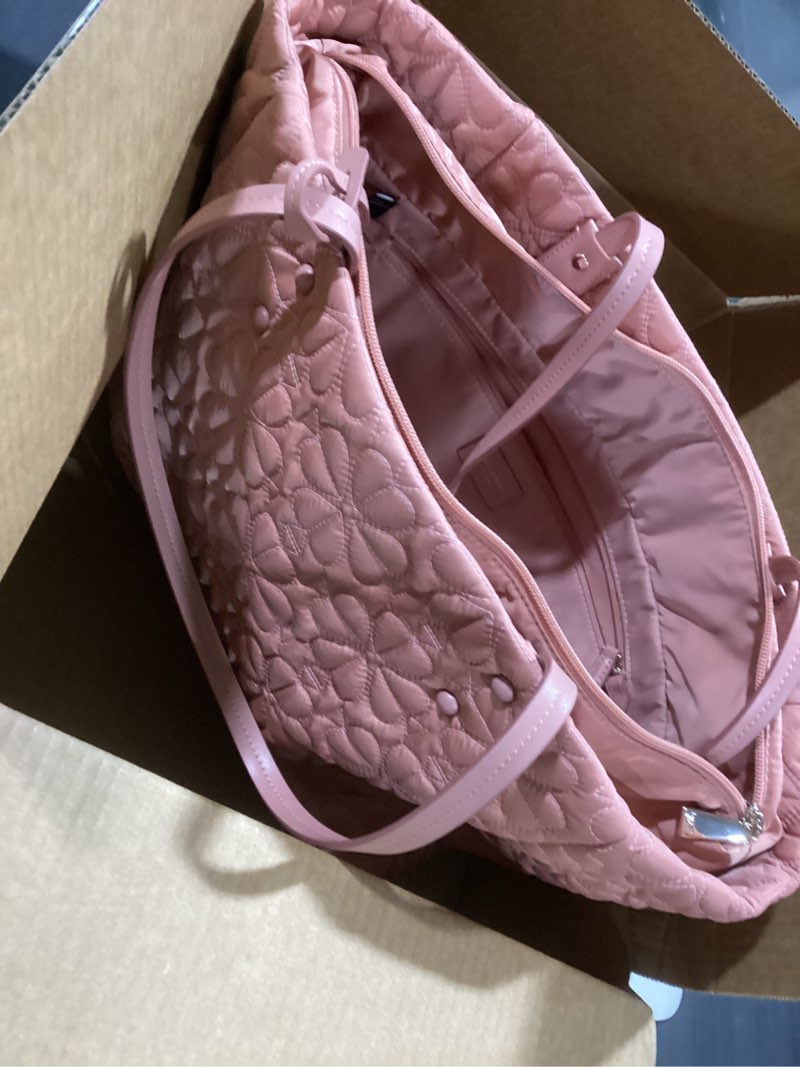 Condition photo showing Good Condition for kate spade new york Tilly Quilted Fabric Medium Tote, Cosmetic Pink