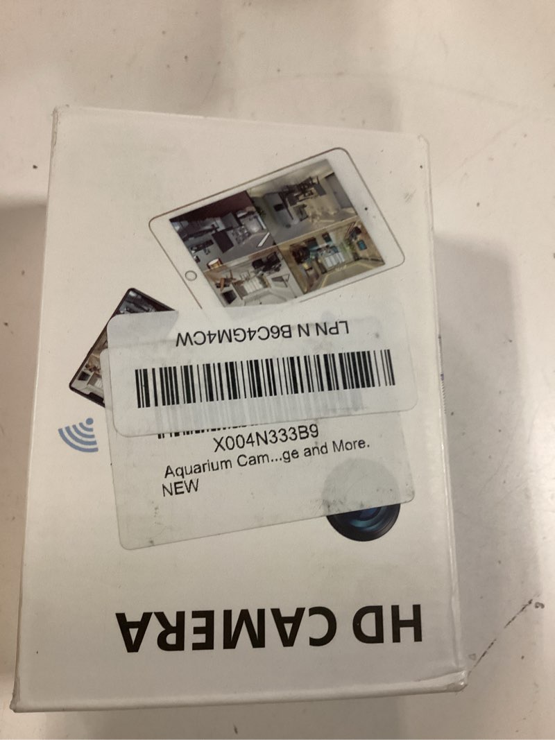 Condition photo showing New/Like New for aquarium camera,2k hd video,night vision, 120°wide angle view,64gb sd card included,/wi-fi/playbackable.suitable for windows, outdoor, living room, pet cage and more.