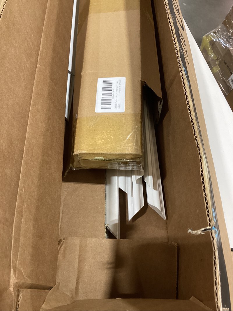 Condition photo showing Good Condition for coukiu pre-cut 3 set peel and stick wall molding trim kit, 16" x20" premade wainscoting panels, self adhesive moulding panel for interior walls picture frame 16"x20" 3-frame,white