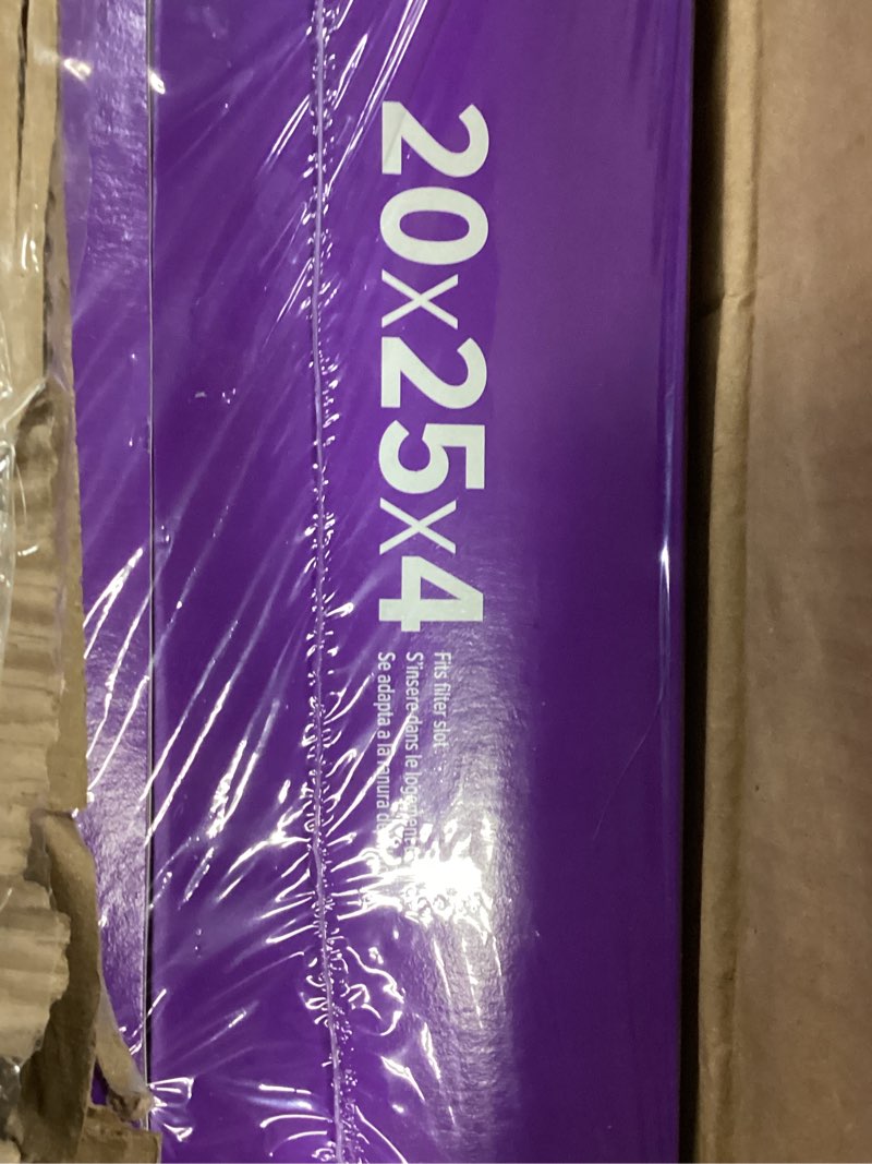 Condition photo showing As Is for Filtrete 20x25x4 AC Furnace Air Filter, MPR 1550, MERV 12, Fits Honeywell & AprilAire Space-Gard, CERTIFIED Asthma & Allergy Friendly, Electrostatic Filter, 2-Pack (Actual Size 19.88x24.63x4.31 in)