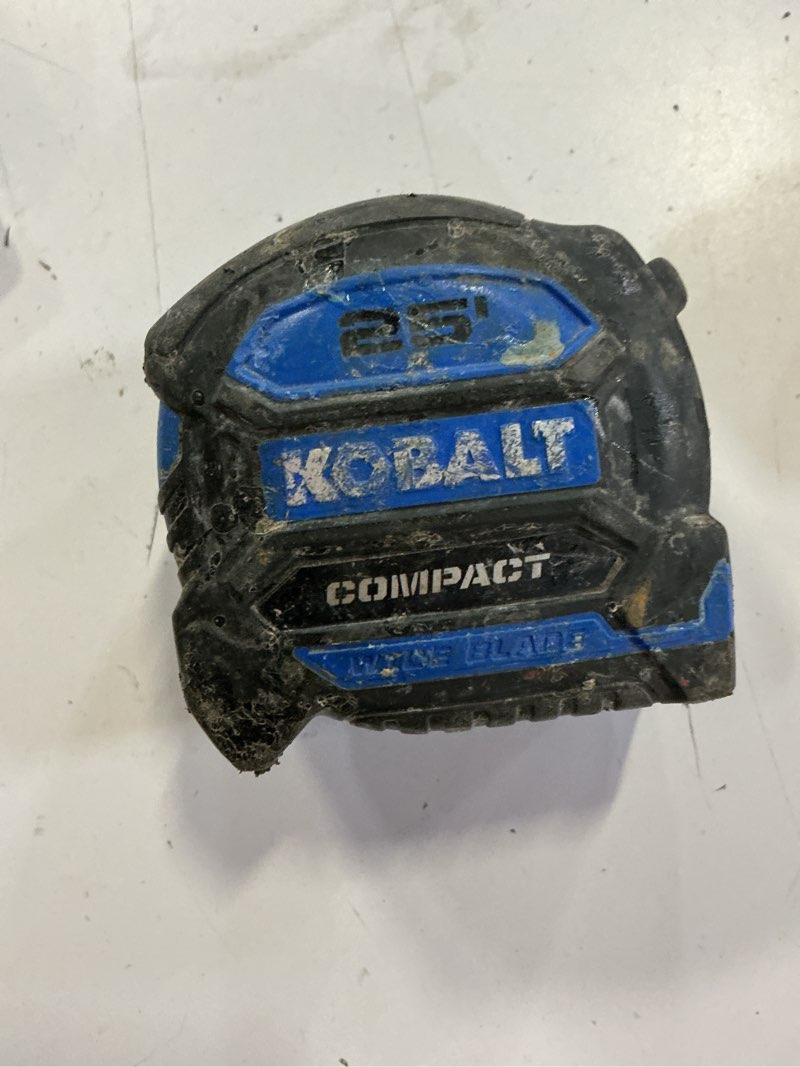 Condition photo showing As Is for kobalt blue compact 25-ft tape measure