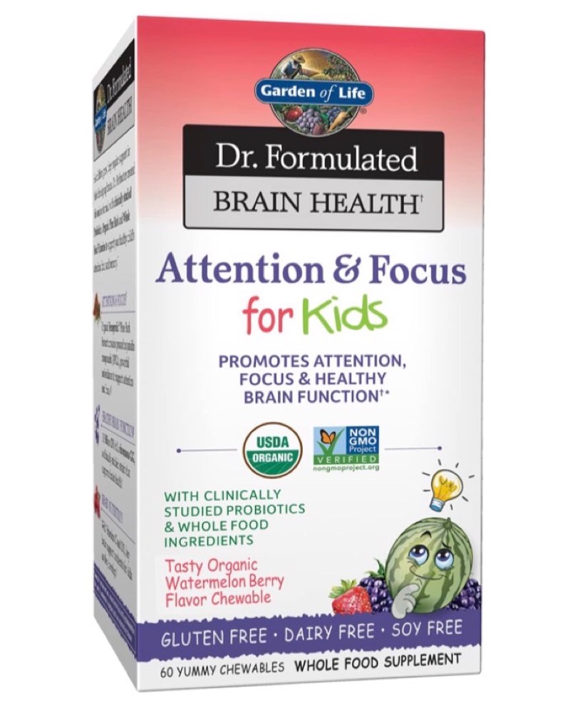 BBD: 03/2026- Garden of Life Dr. Formulated Attention and Focus for Kids, Supplement Promotes Healthy Brain Function