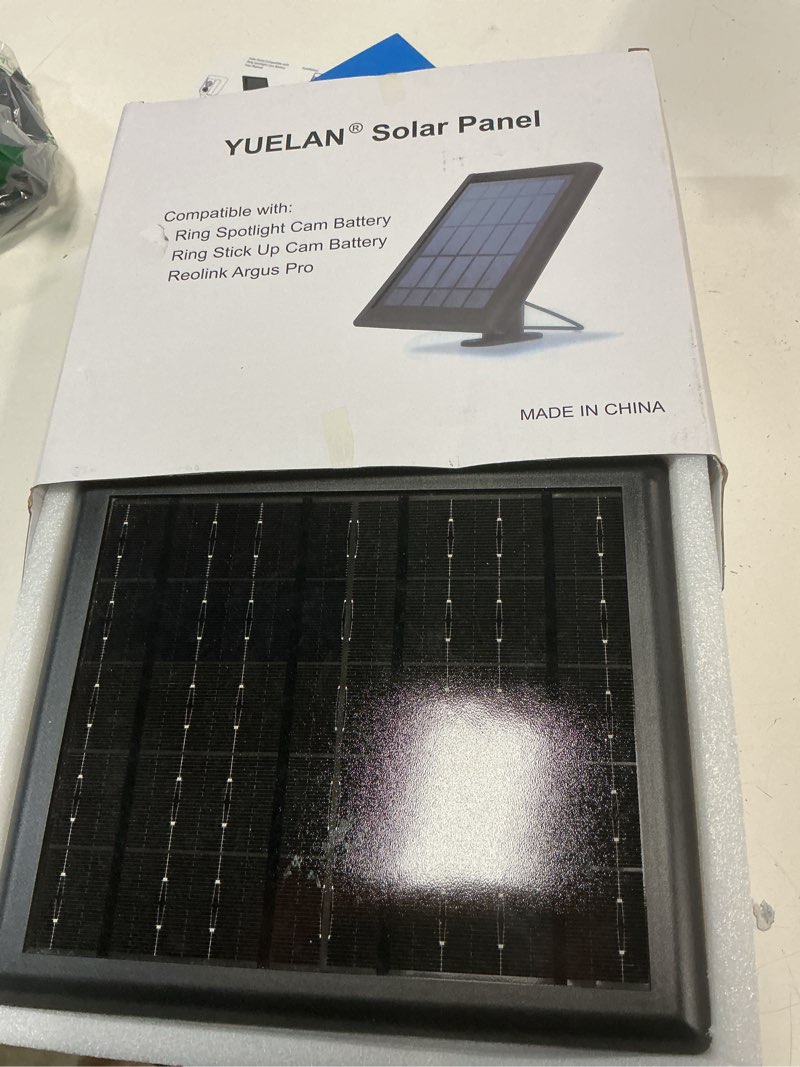 Condition photo showing As Is for yuelan ring solar panel for spotlight 