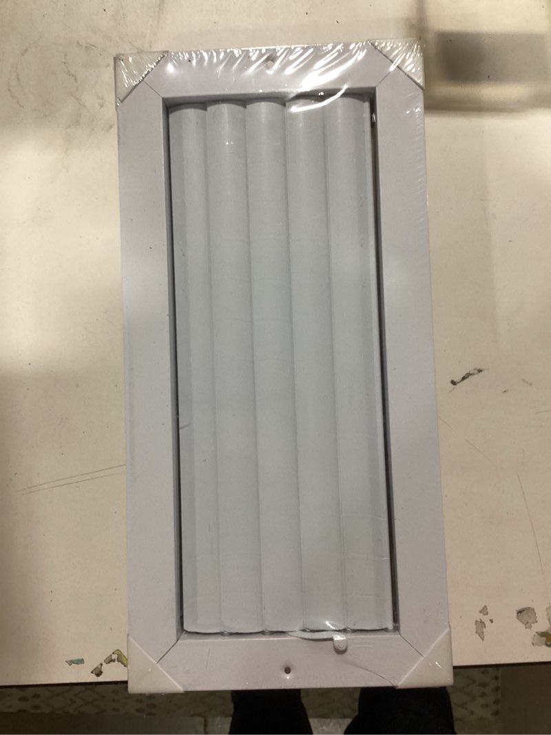 Condition photo showing Good Condition for 6x14 Inch (Duct Opening) Aluminum 1-Way Air Flow Vent – HVAC Vent Cover for Wall or Ceiling – Quiet HVAC Wall Register with Multi-Shutter Damper – Adjustable Curved Blade - Plastic Seal for Tight Fit 6" x 14” Duct Hole -1 Way
