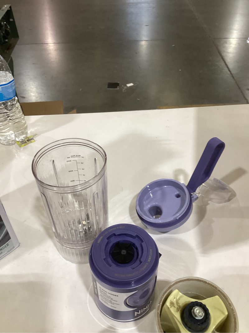 Condition photo showing As Is for Ninja Blast Max, Portable Blender + Twist & Go, Personal Smoothie, Blend, Ice Crush, 3 Programs, Cordless, 22oz removable Vessel, Dishwasher Safe, Leakproof, Sea Glass, BC251MT