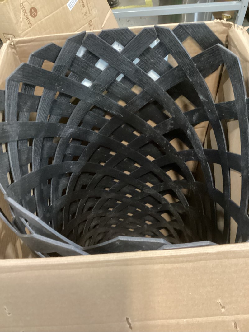 Condition photo showing As Is for 4 ft. x 8 ft. black garden vinyl lattice