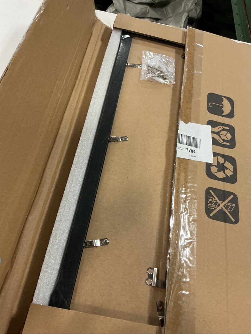 Condition photo showing Good Condition for 8x20 Picture Frame Set of 2, Rustic Black Wood Frame with Tempered Glass Collage Frame, Display Pictures Four 4x6 With Mat or 8 x 20 Without Mat - Horizontal or Vertical Wall Mounting 8x20 in matted to 4-4x6 Rustic Black