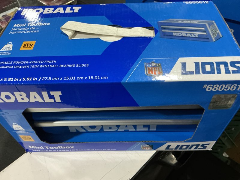 Condition photo showing Good Condition for detroit lions limited edition kobalt mini toolbox