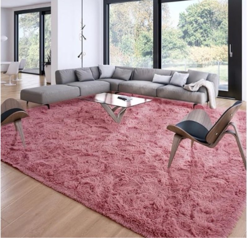 merelax soft modern indoor large shaggy rug for livingroom bedroom dorm kids room home decor, non-sl