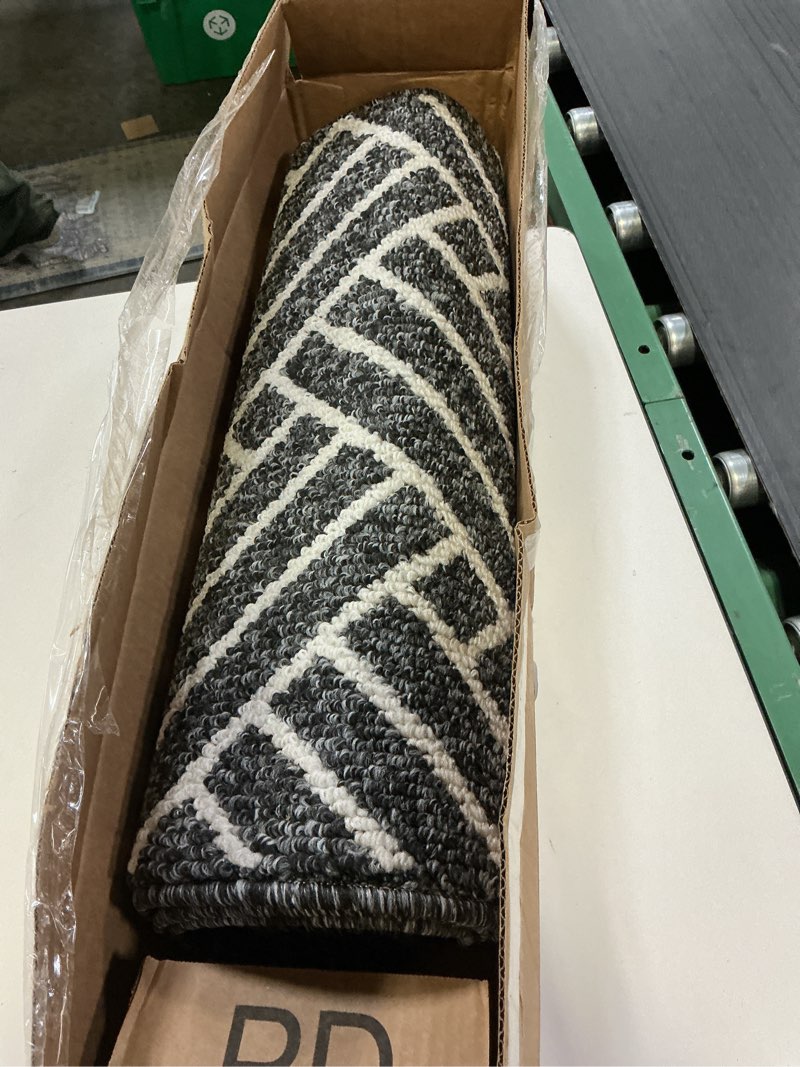 Condition photo showing Good Condition for OLANLY Runner Indoor Door Mat, 70x23 Inch, Dirt Resistant and Absorbent, Non-Slip Rubber Backing Floor Mats, Easy Clean Low-Profile Doormat for Entryway, Front Door, and Inside Entrance, Black 70" x 23" Black