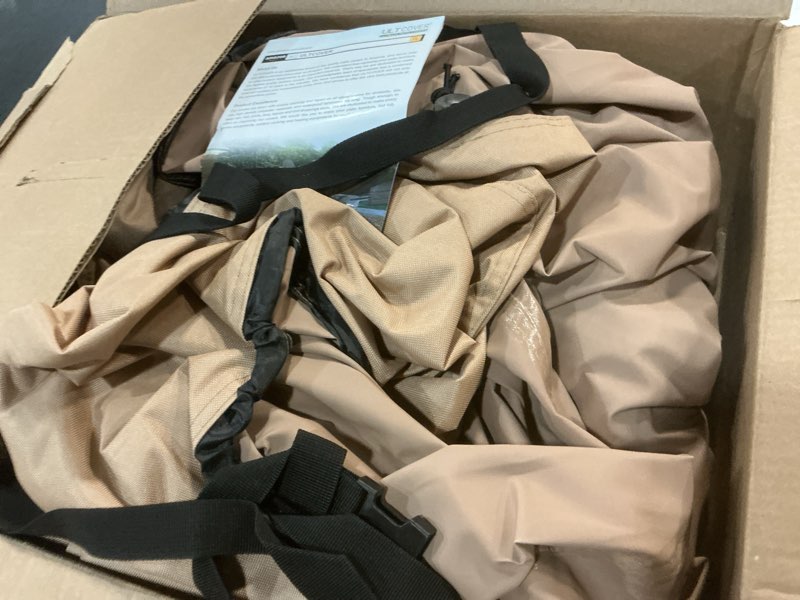 Condition photo showing Good Condition for ultcover square patio heavy duty table cover - 600d tough canvas waterproof outdoor dining table and chairs general purpose furniture cover 94 inch square 94"(l)x94"(w) brown