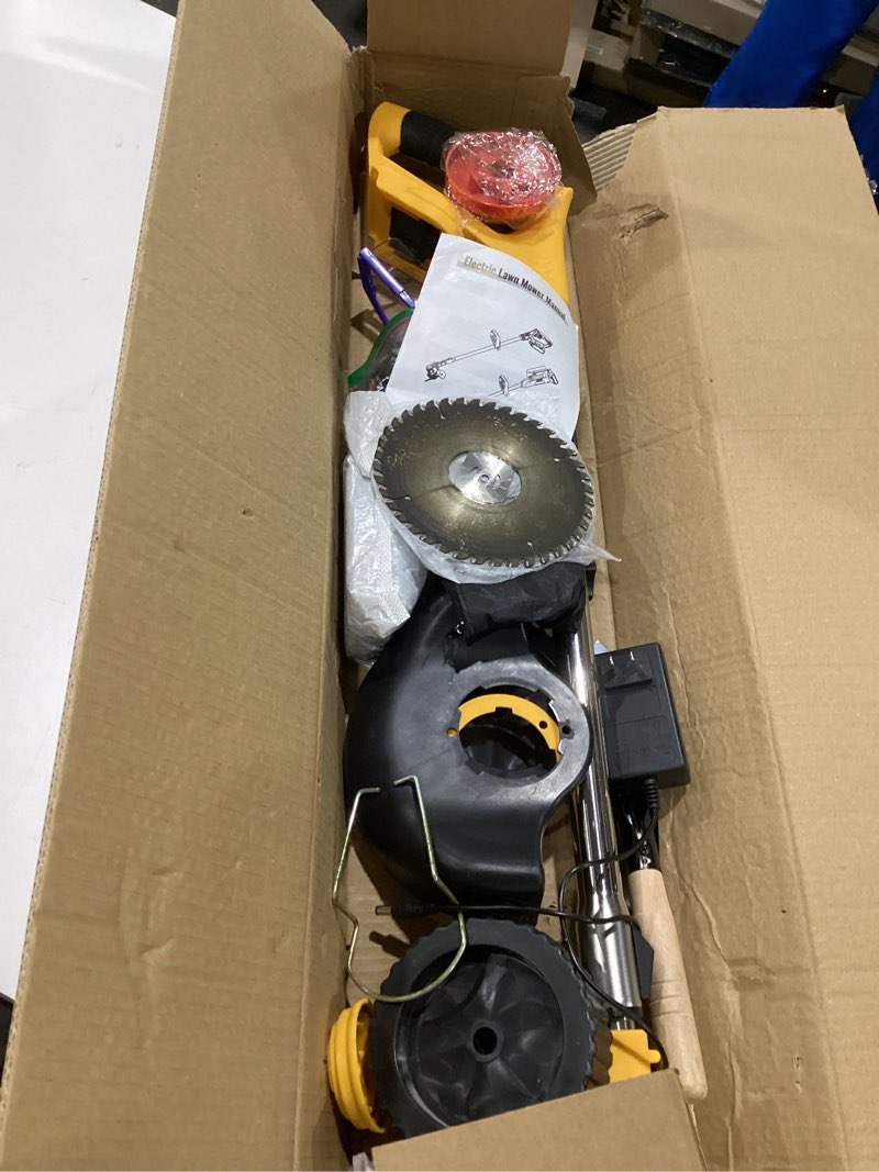 Condition photo showing As Is for worx cordless string trimmer & lawn edger, 12'' electric weed wacker with command feed, 20v weed eater with 5.5 lbs, 2 batteries & charger included, wg163, similar to stock photo