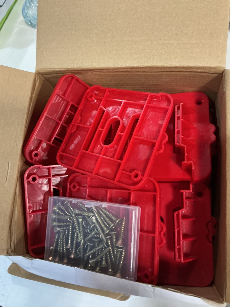 Condition photo showing New/Like New for Threlaco 24 Pack Battery Holder Compatible with Milwaukee M18 18V Red Wall Mount Batteries Storage Compatible with Milwaukee M18 (w/48 Screws, No Battery) for Work Van, Shelf, Toolbox